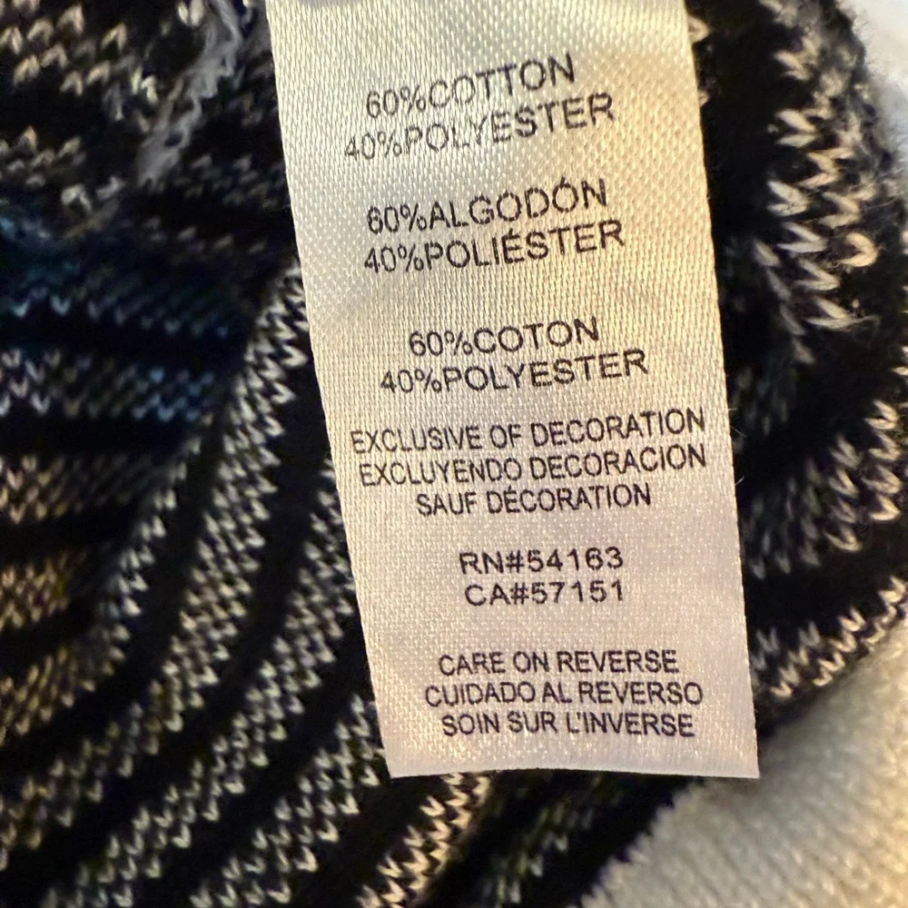 Karl Lagerfeld Black and White Striped Sweater - Picture 9 of 11